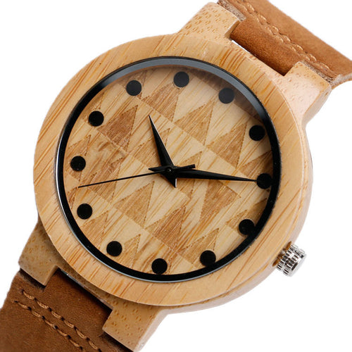 Unisex Wooden Minimalist Bamboo Watch