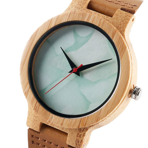 Unisex Hard Nature Wood Bamboo Blue-Green