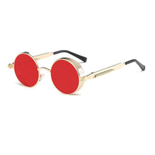 Load image into Gallery viewer, Unisex Metal Round Steampunk Sunglasses