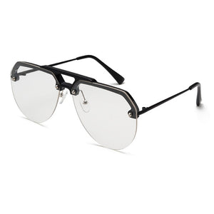 Male Semi Rimless Pilot Sunglasses