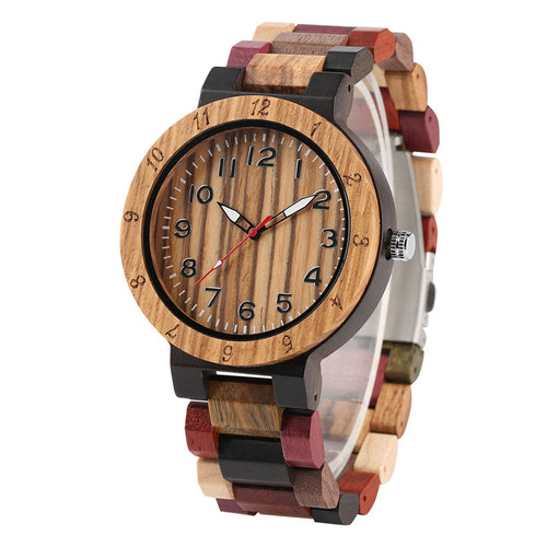 Man Quartz Watch Wooden