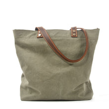 Load image into Gallery viewer, Canvas Shoulder Green Bag