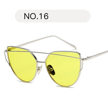 Load image into Gallery viewer, Female Gold Mirror Cat Eye Sunglasses