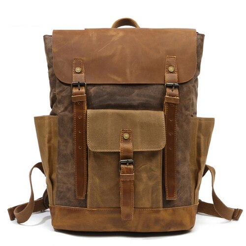 Oil Wax Cow Leather Backpack