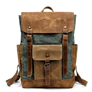 Oil Wax Cow Leather Backpack