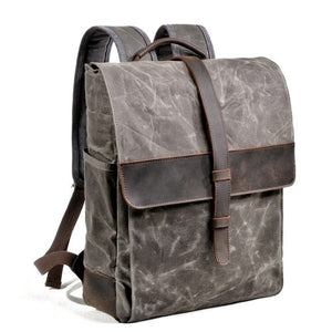 Leather Luxury Canvas Backpack