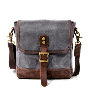 Olive Green Waxed Shoulder Bag
